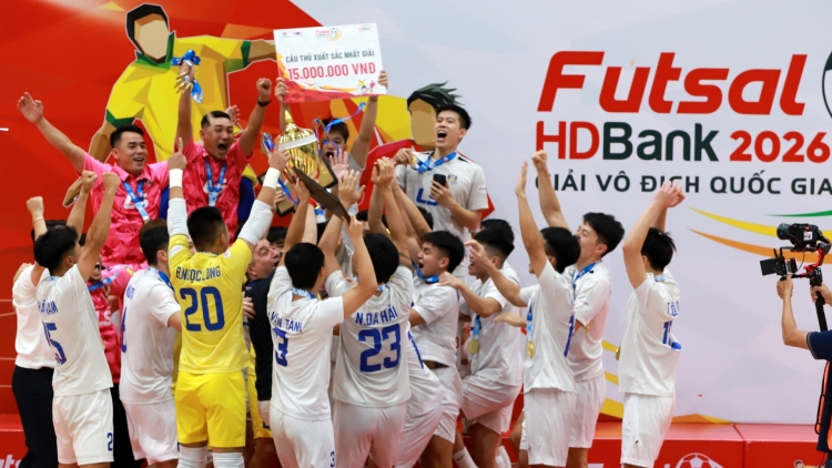 Thái Sơn Bắc lần thứ 2 vô địch Giải Futsal HDBank VĐQG
