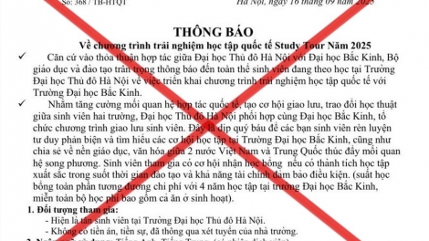 Trường ĐH Thủ đô Hà Nội cảnh báo các trang web lừa đảo mạo danh