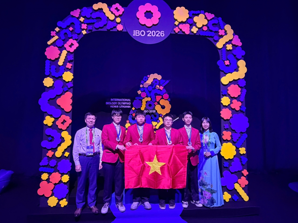 Đội tuyển Olympic Sinh học Việt Nam  tham dự IOB 2026 tại Cộng hoà Lithuania(Ảnh: moet)