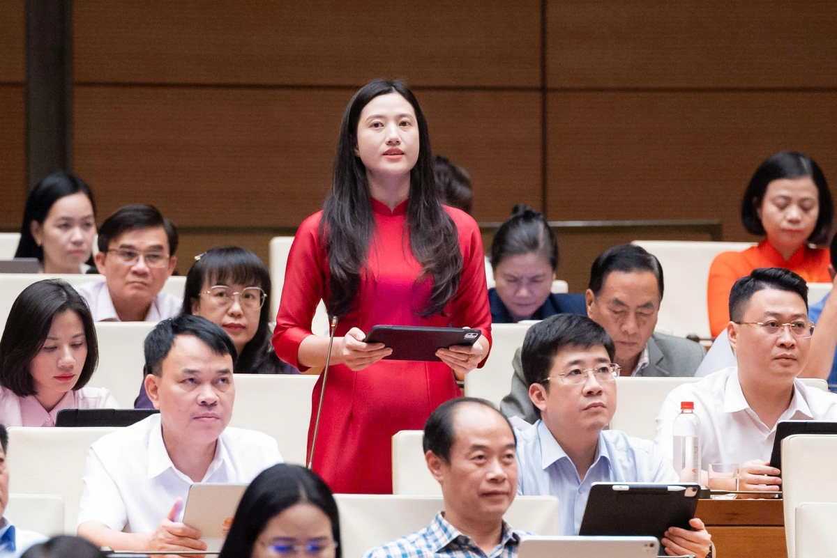 Đại biểu Sí Thị Mai Anh (Đoàn ĐBQH tỉnh Lào Cai) (Ảnh Quốc hội)
