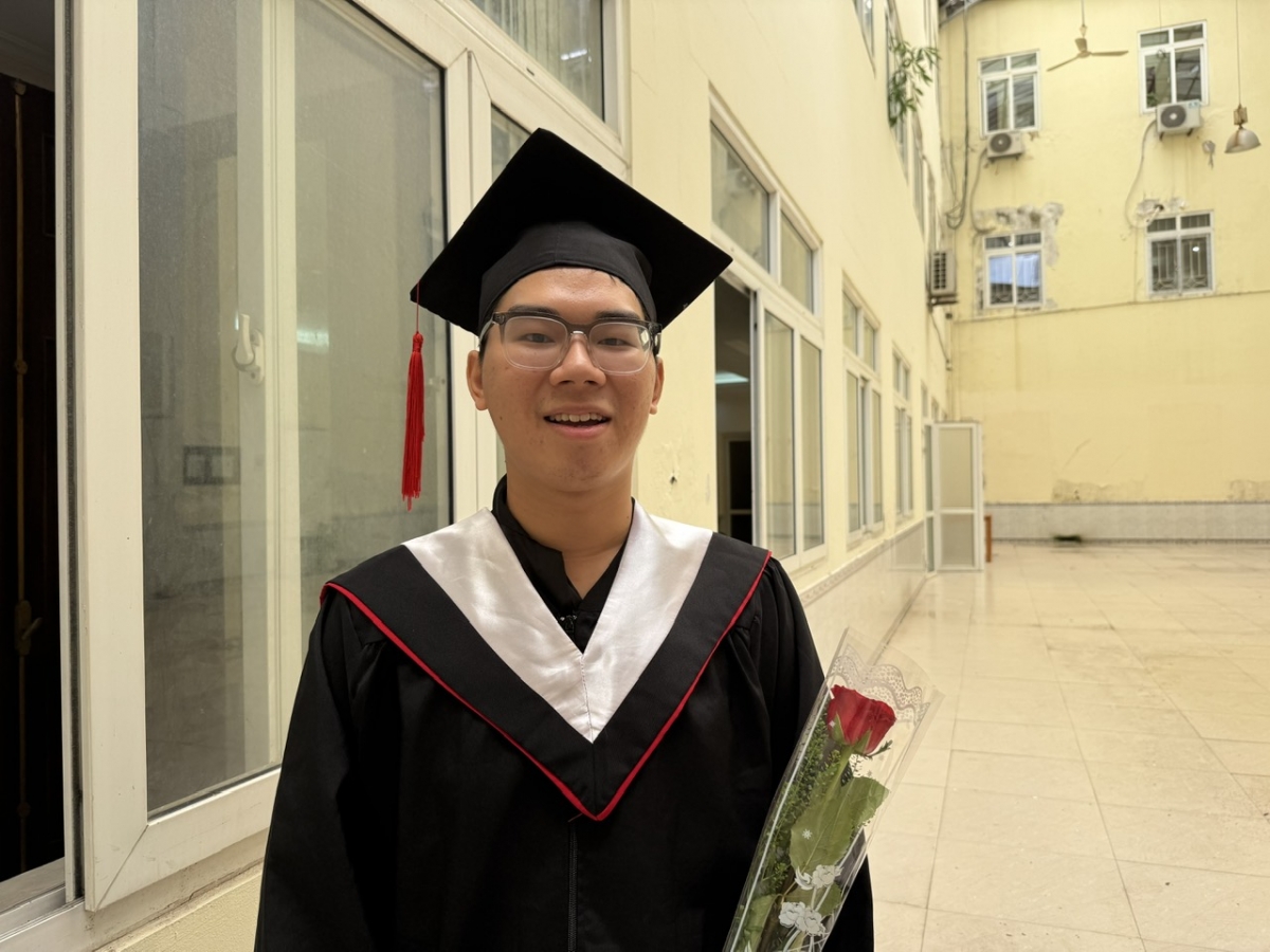 Phạm Xuân Hải Anh tân bác sỹ Nhi khoa (Ảnh: Thu Lương VOV2)