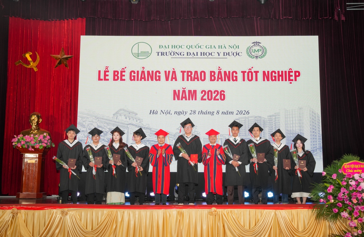 Lễ trao bằng tốt nghiệp năm 2026 của Đại học Y dược. (Ảnh: Ngọc Linh)