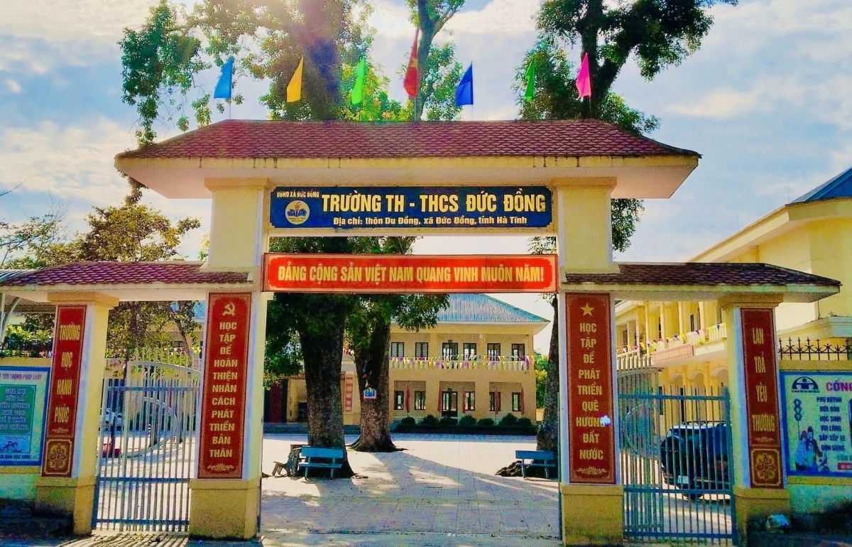 Trường Tiểu học - THCS Đức Đồng (xã Đức Đồng, Hà Tĩnh). Ảnh: Fanpage nhà trường