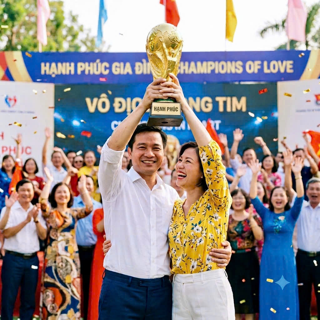 Chung kết hôn nhân với cúp vàng hạnh phúc