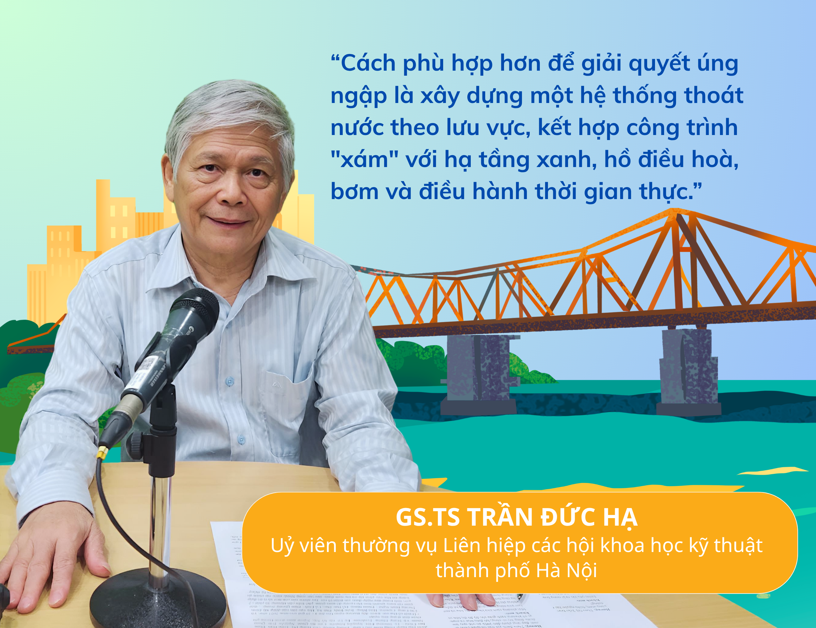 Hà Nội nên chuyển tư duy "chống nước" sang "quản trị nước"