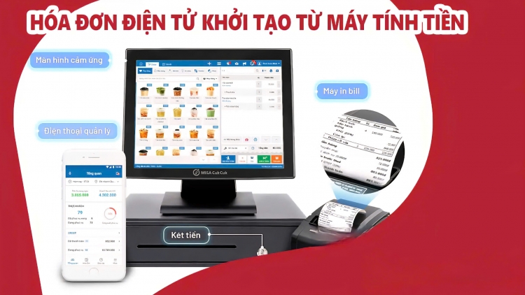 Giải pháp hỗ trợ hộ kinh doanh sử dụng hóa đơn điện tử từ máy tính tiền