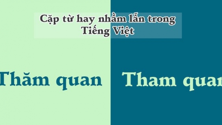 Thăm quan hay tham quan