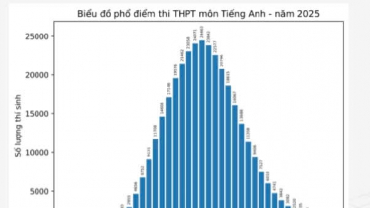 Phổ điểm tiếng Anh không còn hình “yên ngựa”, môn Toán có 513 điểm 10 