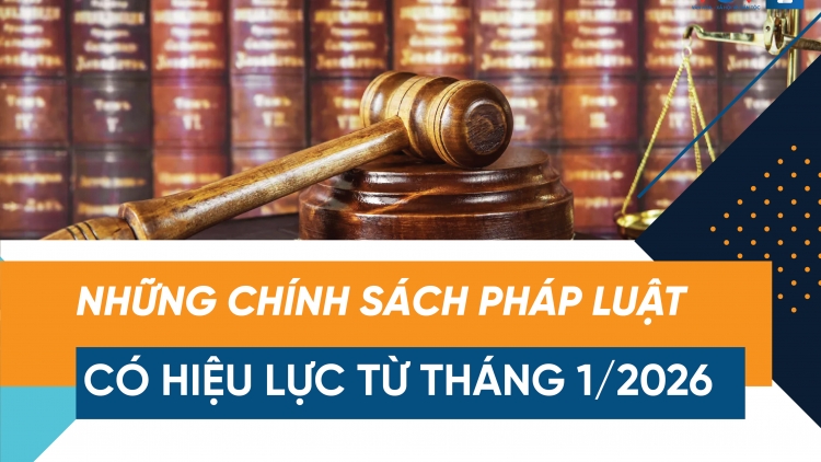 [Infographic] Chính sách pháp luật có hiệu lực từ tháng 1/2026