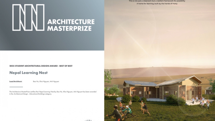 Sinh viên trường Đại học Việt Đức giành giải thưởng quốc tế kiến trúc xuất sắc 