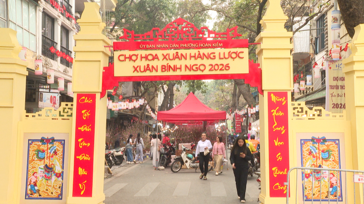 Rộn ràng Chợ hoa Xuân Phố cổ 2026