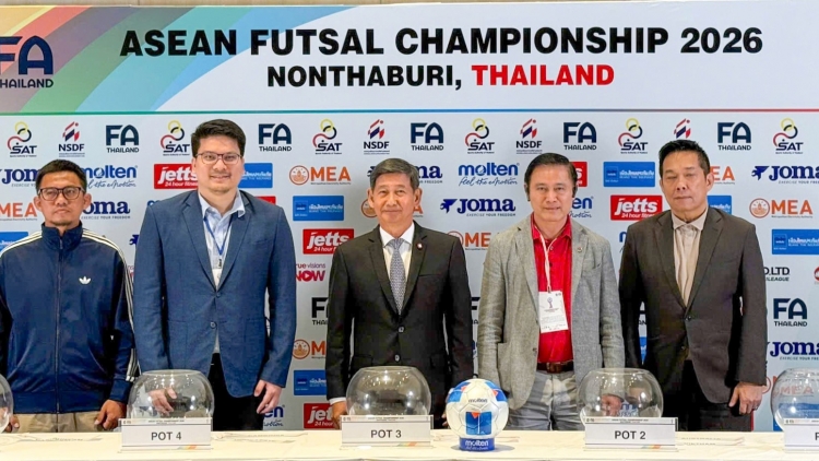 Giải vô địch futsal Đông Nam Á 2026: Đội tuyển Việt Nam cùng bảng với Thái Lan