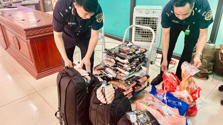 Hải quan liên tiếp bắt giữ hàng chục tấn thực phẩm lậu tại biên giới