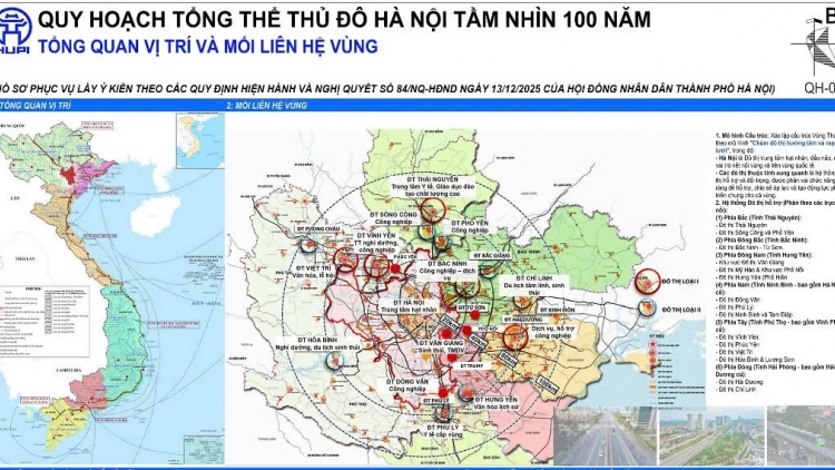 Hà Nội tầm nhìn 100 năm: Tạo trục không gian mới cho phát triển