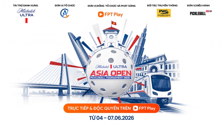 600 VĐV tranh tài tại giải Pickleball Michelob ULTRA - châu Á mở rộng 2026