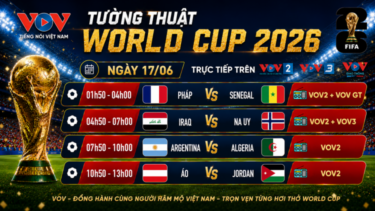 Lịch phát sóng World Cup trên VOV (17/6): Chờ Messi khiêu vũ, Mbappé tỏa sáng