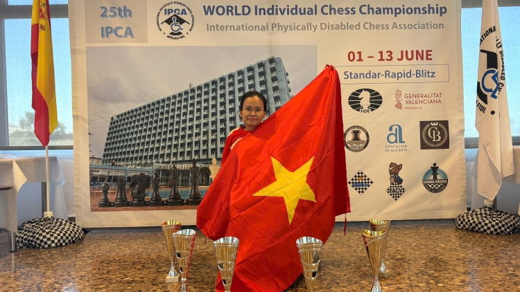 Cờ vua người khuyết tật Việt Nam ghi dấu ấn tại Giải Vô địch Thế giới 2026
