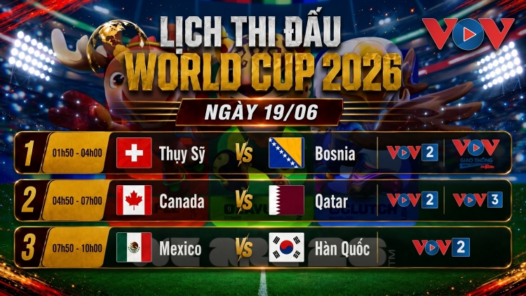Lịch trực tiếp World Cup 2026 trên sóng VOV (19/6): Mexico so tài với Hàn Quốc