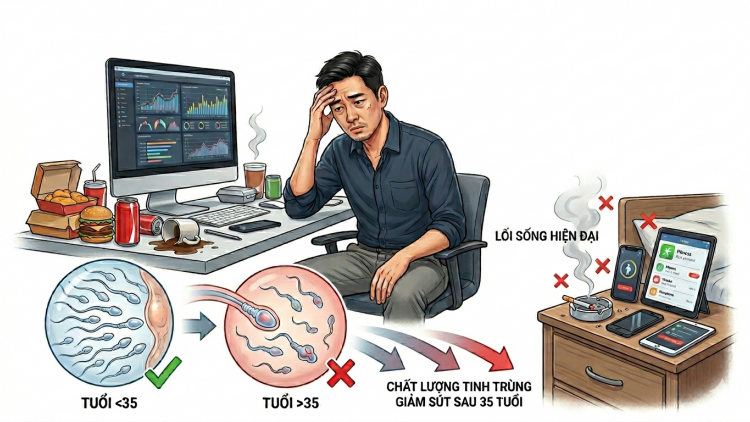 Khả năng sinh sản của nam giới suy giảm theo tuổi tác như thế nào? 