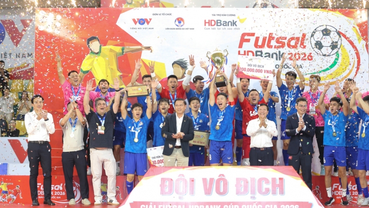 Bế mạc futsal HDBank Cúp Quốc gia 2026: Thái Sơn Bắc vô địch 3 lần liên tiếp