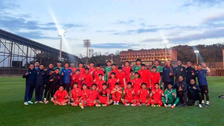 U17 Việt Nam thắng đậm U17 Cheonan FC trong trận đấu tập thứ hai tại Hàn Quốc