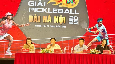 600 vận động viên tham gia giải Pickleball Đài Hà Nội 2025