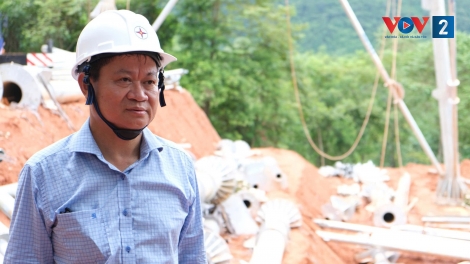 Truyền tải điện Hà Nội dựng cột 126 đường dây 500kV Lào Cai-Vĩnh Yên