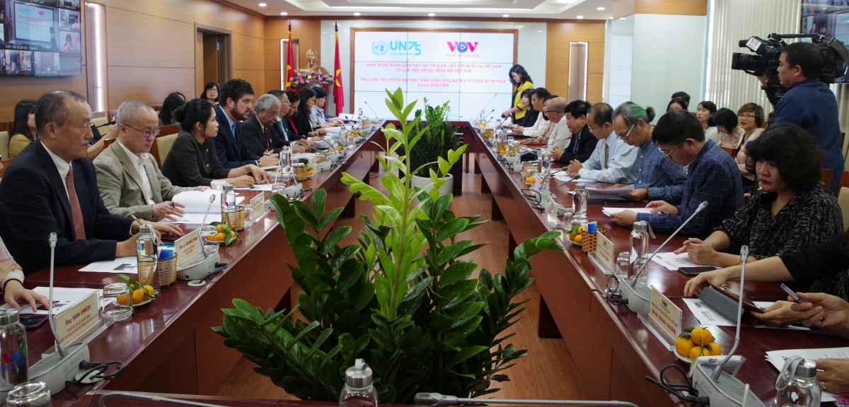 Buổi làm việc giữa Đài TNVN và đại diện Liên Hợp Quốc tại Việt Nam.