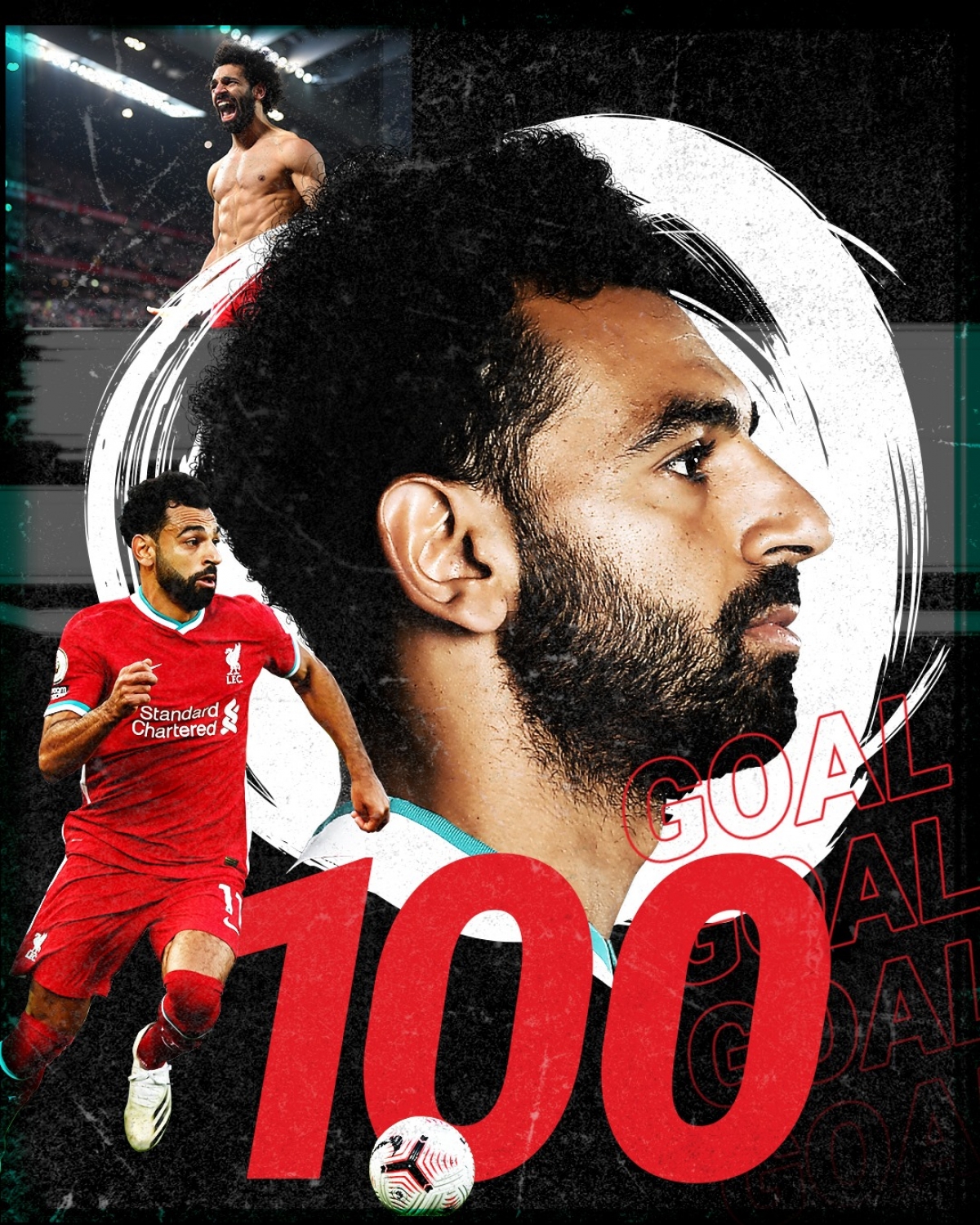 Salah chạm cột mốc ghi bàn thắng thứ 100 cho Liverpool (Ảnh: Liverpool FC)