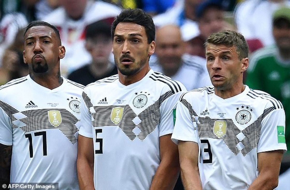 (Từ trái sang phải), Boateng, Hummels, Muller bất ngờ bị loại khỏi tuyển Đức từ tháng 3/2019
