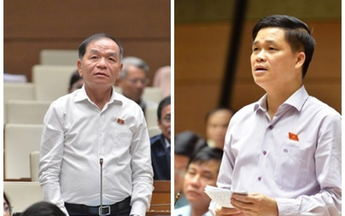 Đại biểu Lê Thanh Vân và đại biểu Ngọ Duy Hiểu tranh luận