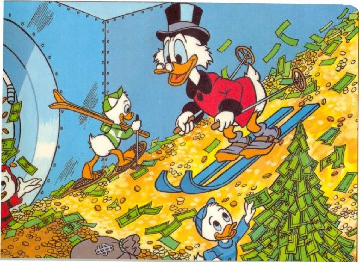 Theo Forbes, tài sản ròng của Scrooge hiện vào khoảng 65,4 tỷ USD với mức ổn định tài sản trung bình