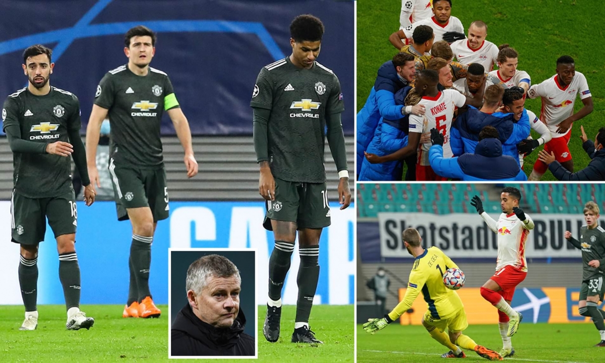 Hai thái cực khác nhau sau trận đấu giữa Leipzig và Manchester United