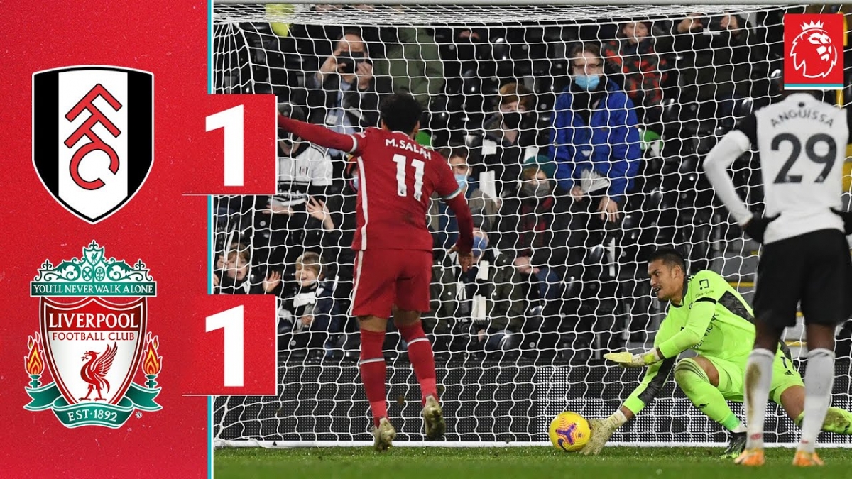 Mohamed Salah gỡ hòa 1-1 cho Liverpool