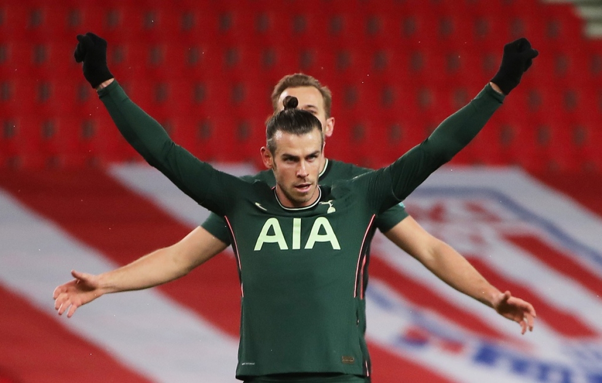 Gareth Bale, ghi bàn mở tỷ số giúp Tottenham góp mặt ở top 4 đội