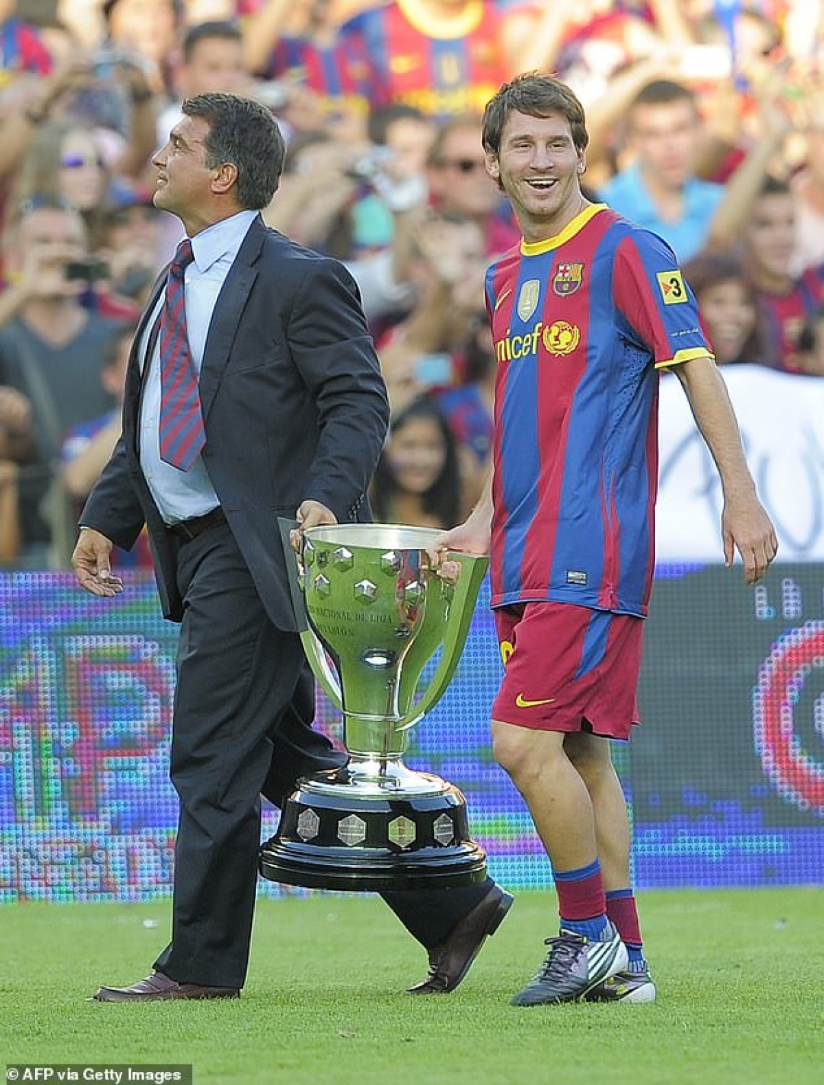 Joan Laporta được xem là bệ phóng thành công cho Pep Guardiola và Leo Messi