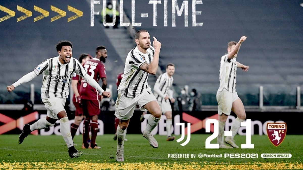  Leonardo Bonucci ấn định chiến thắng 2-1 cho Juventus