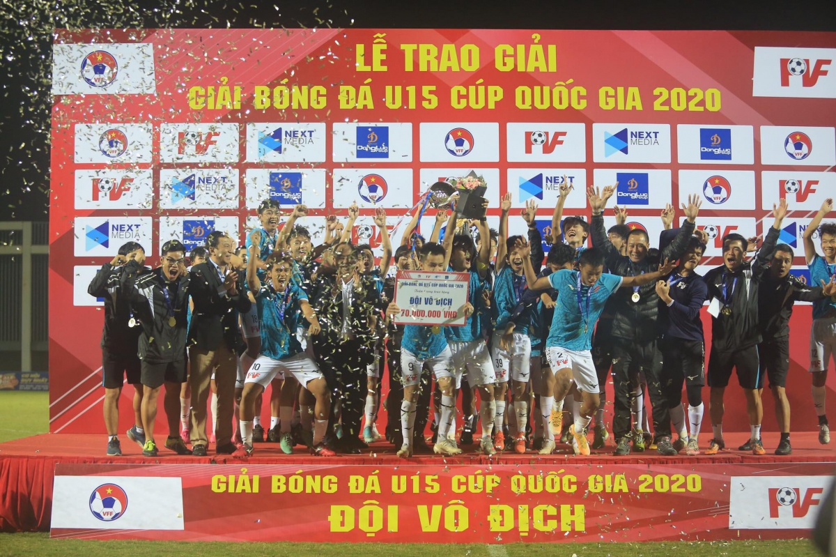 PVF là đội đầu tiên vô địch giải U15 Cúp Quốc gia 