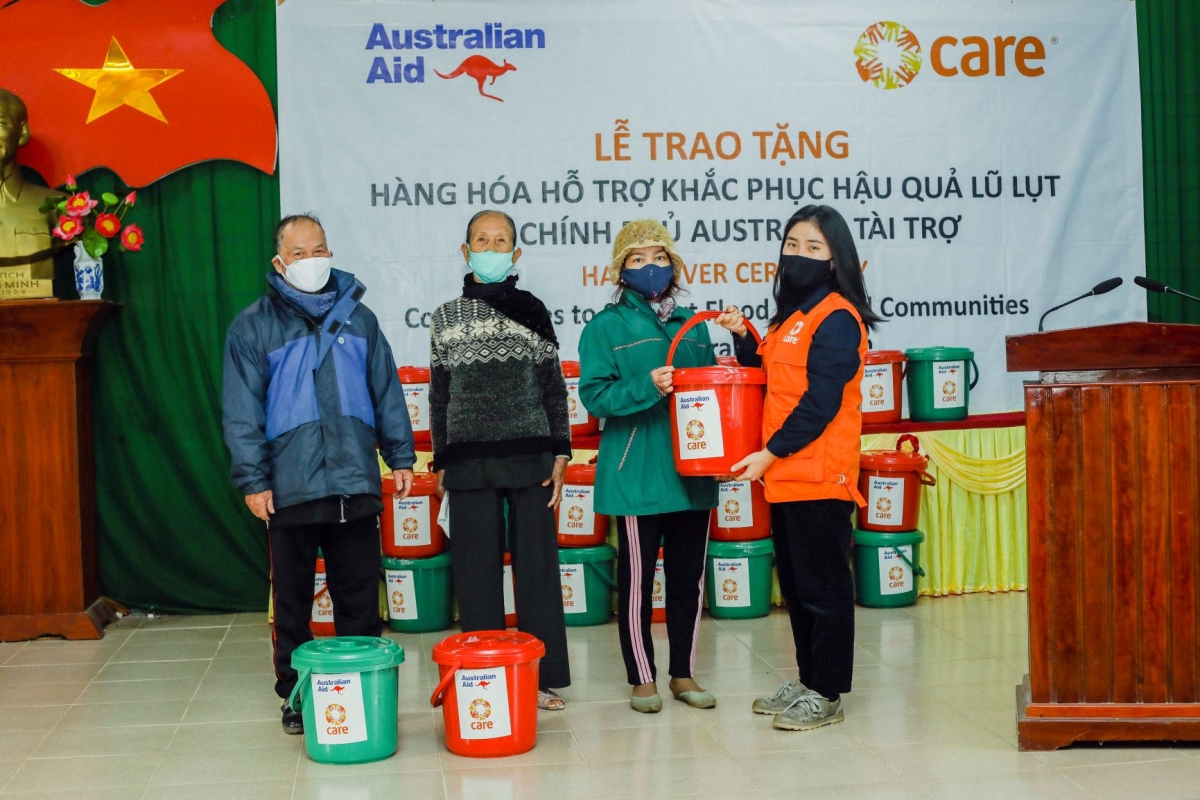 Dự án trao gói dụng cụ vệ sinh cho các gia đình bị ảnh hưởng bởi thiên tai ở Quảng Trị