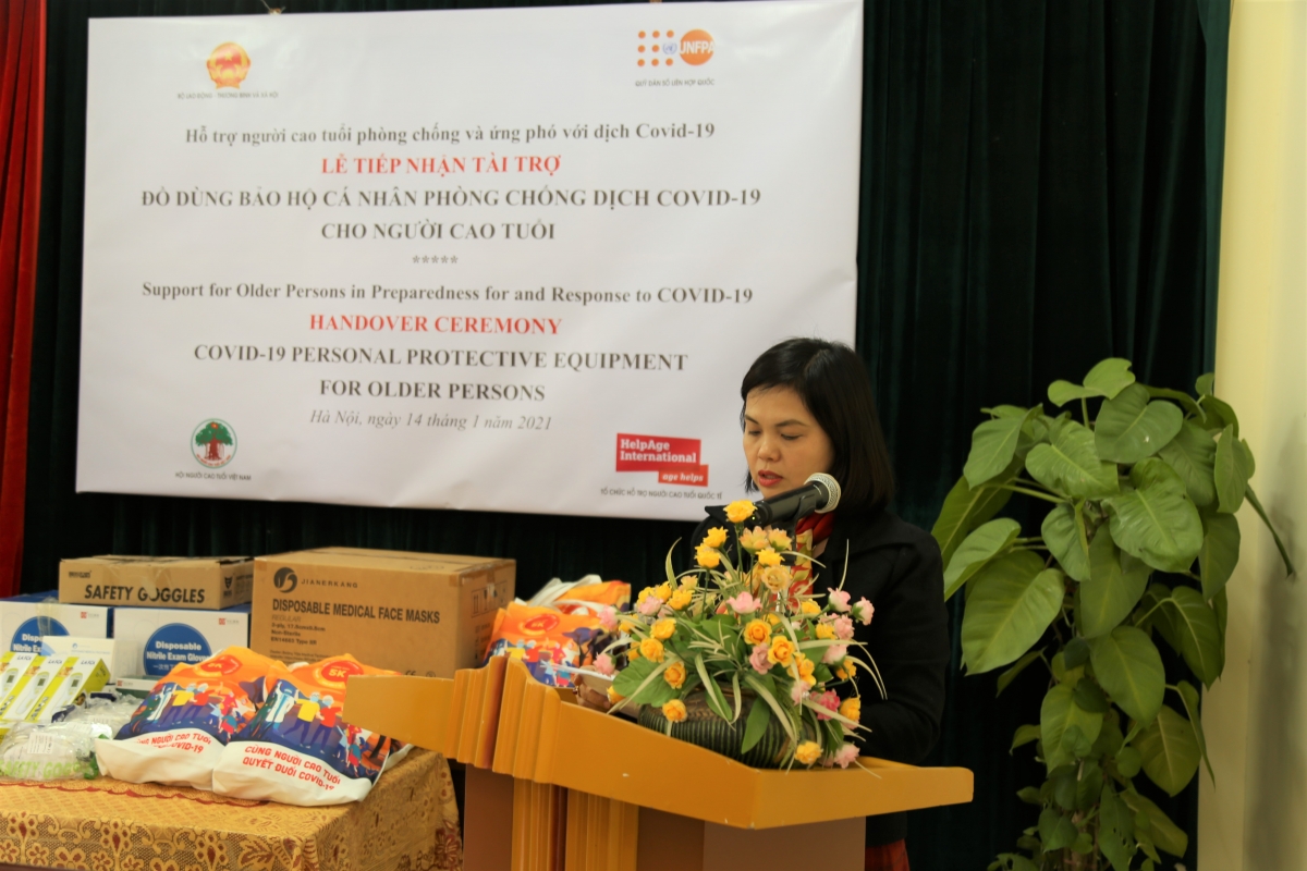 Bà Phạm Thị Hải Hà, Phó Cục trưởng Cục Bảo trợ xã hội (Bộ Lao động - Thương binh và Xã hội) đánh giá cao sự hỗ trợ từ UNFPA tại Việt Nam