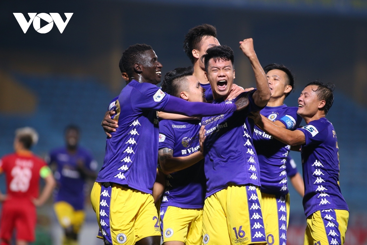 Các cầu thủ Hà Nội FC quyết tâm giành kết quả tốt nhất khi V.League 2021 trở lại