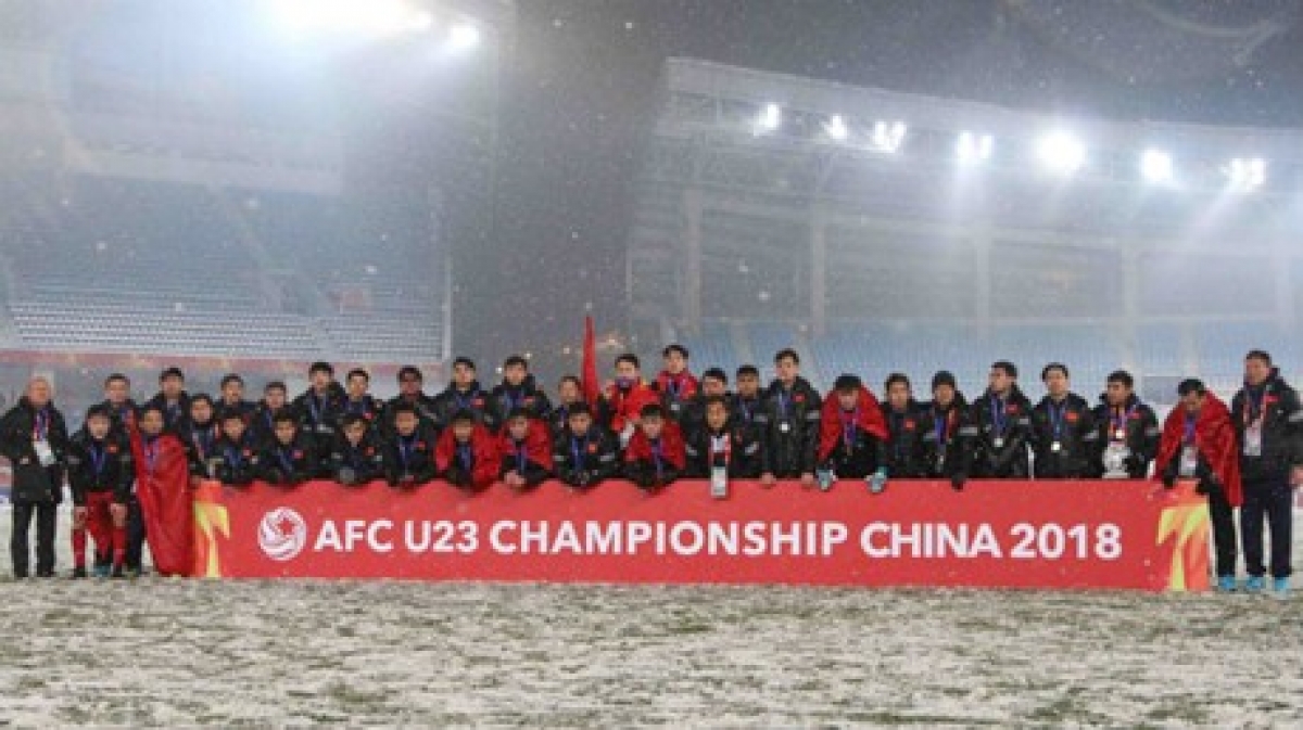 Đội tuyển U23 Việt Nam nhận HCB Giải vô địch U23 châu Á 2018 cùng giải Fair Play