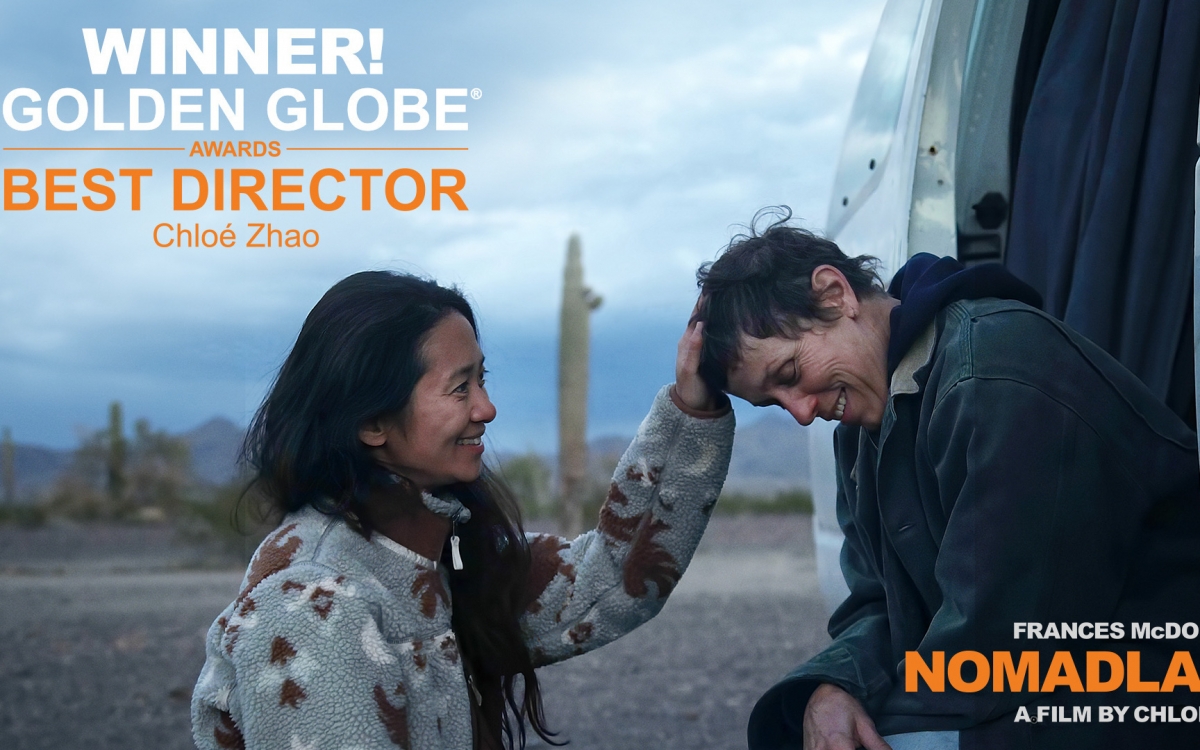 Sự kết hợp của đạo diễn kiêm biên kịch Chloé Zhao và diễn viên chính Frances McDormand làm nên thành công cho Nomadland.