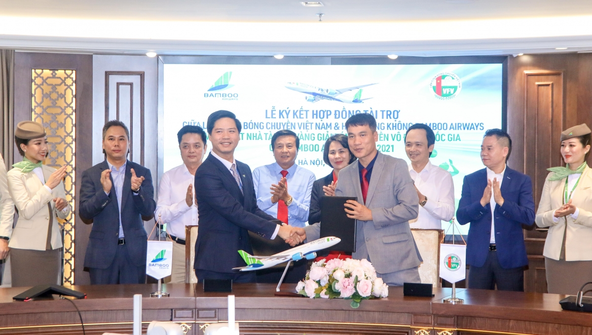 Ký kết hợp đồng tài trợ giữa Liên đoàn bóng chuyền Việt Nam và Hãng hàng không Bamboo Airways