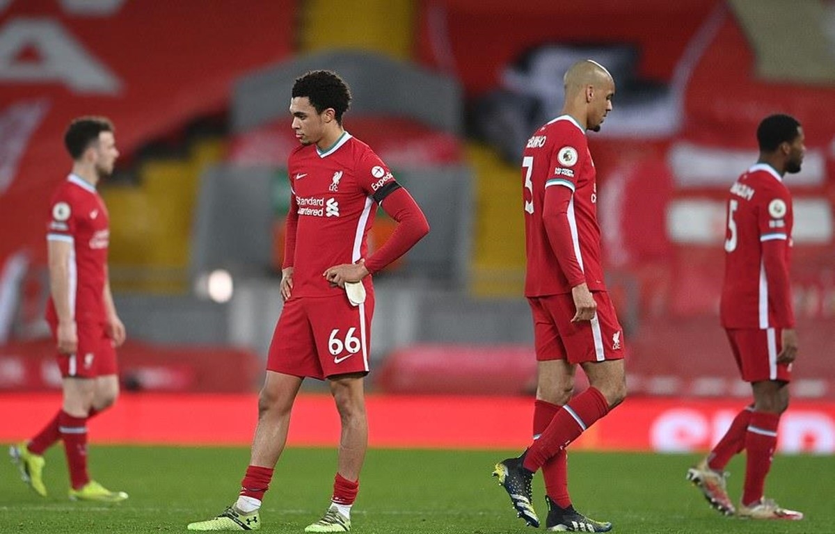 Liverpool lần đầu để thua 6 trận liên tiếp trên sân nhà trong lịch sử 129 năm thành lập. (Ảnh: Getty Images)