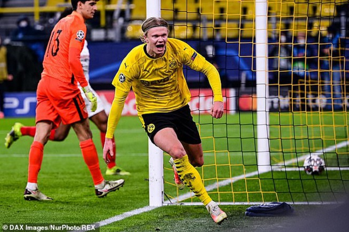 Erling Haaland tiền đạo của Dortmund đang nắm giữ kỷ lục ghi bàn (ảnh Internet)
