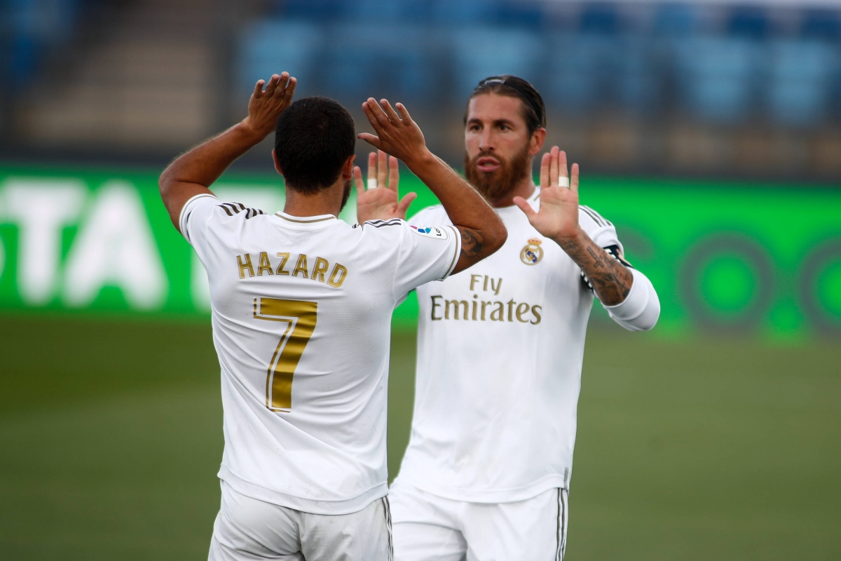 Real vắng bộ đôi Sergio Ramos và Eden Hazard vì lý do chấn thương (Ảnh: Internet)