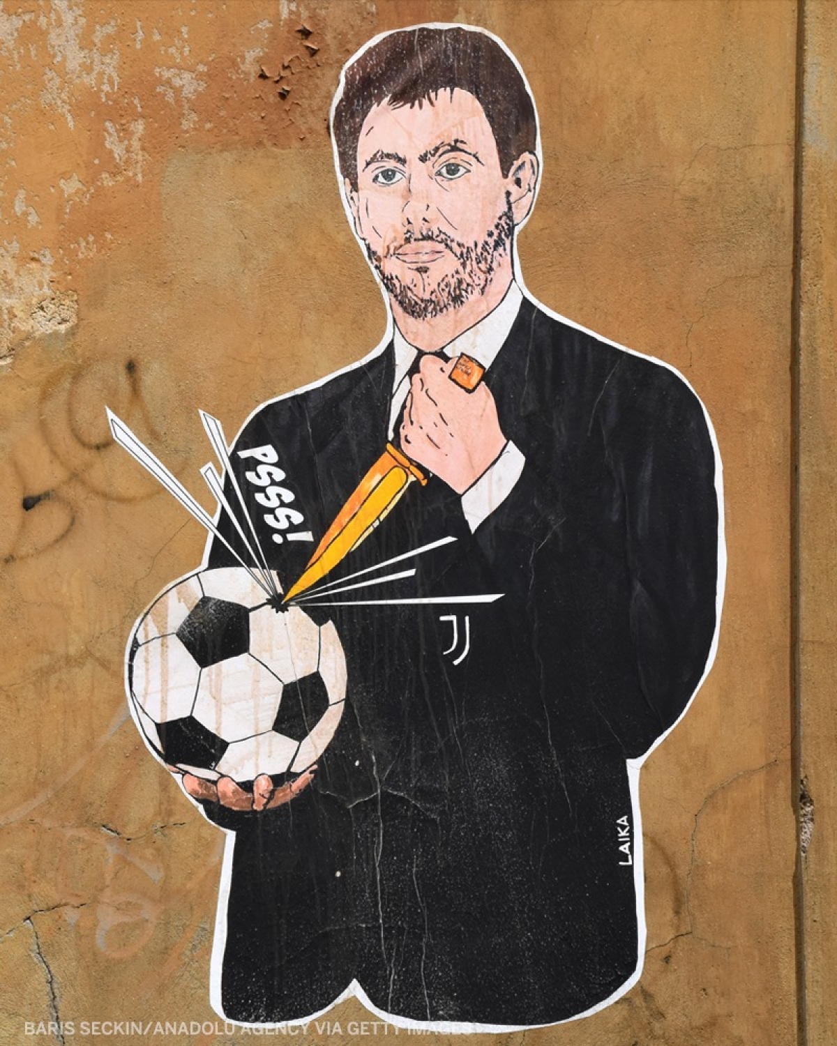 Một bức tranh tường mới của chủ tịch CLB Juventus Andrea Agnelli vừa xuất hiện ở Rome