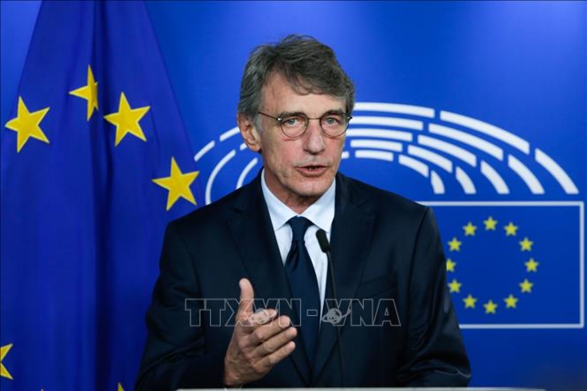 Chủ tịch Nghị viện châu Âu (EP) David Sassoli. Ảnh: AFP/TTXVN