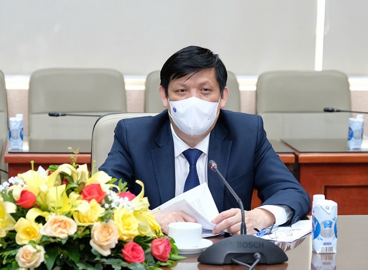 Bộ trưởng Bộ Y tế Nguyễn Thanh Long tại buổi làm việc